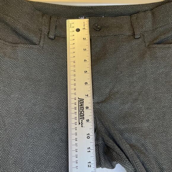 Lee Women Pants 14 MEDIUM Gray Herringbone Dress Pants Button 33" Inseam Comfort - Picture 7 of 10